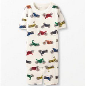 Hanna Andersson Short John Pajamas in Organic Cotton-Backroad Bikes - Size 130